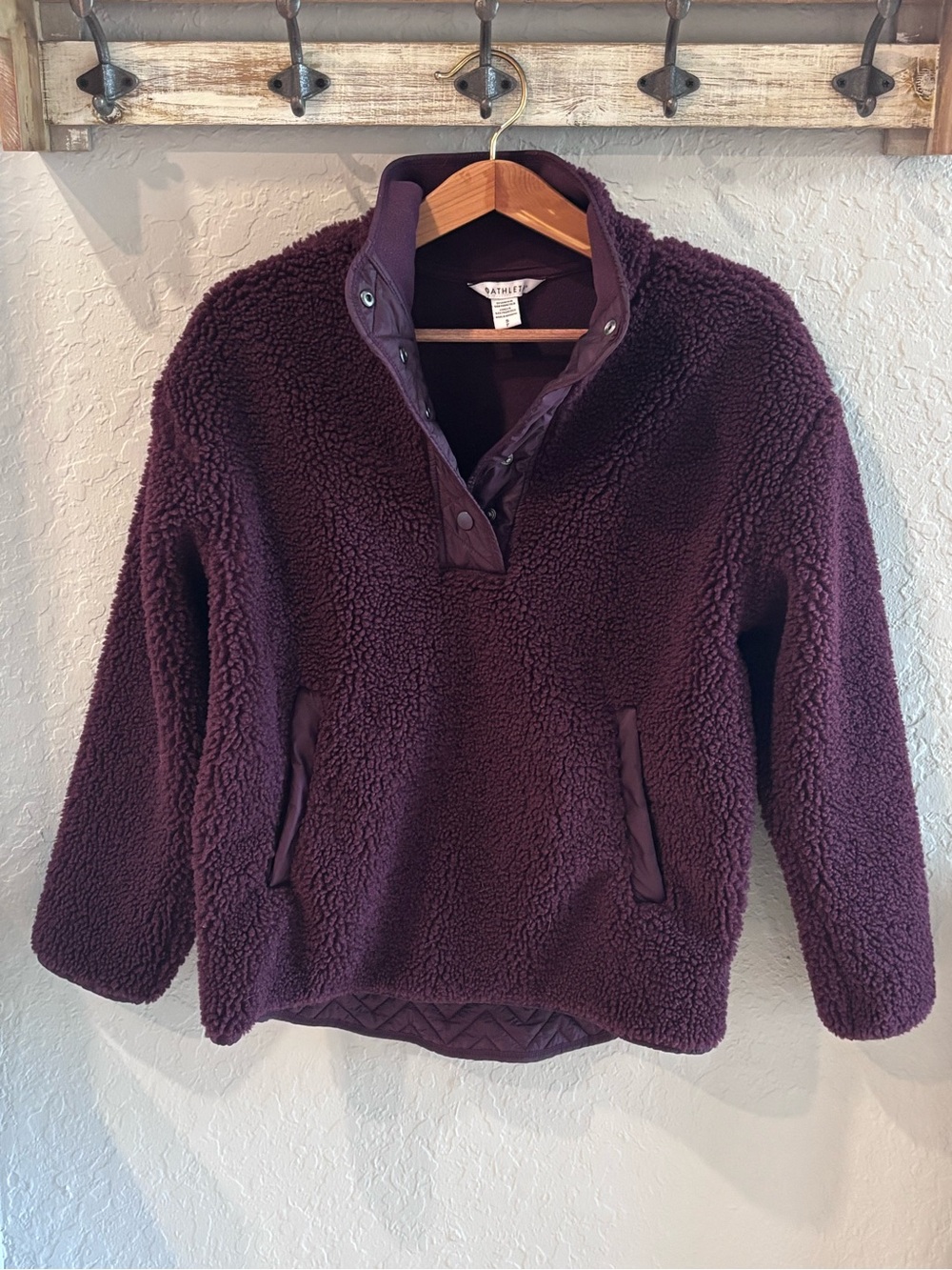 Athleta Plush Sherpa Pullover - Deep Plum
